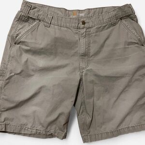 Carhartt Shorts Mens 40 Khaki Beige Rugged Flex Relaxed Fit Canvas Baggy Skater